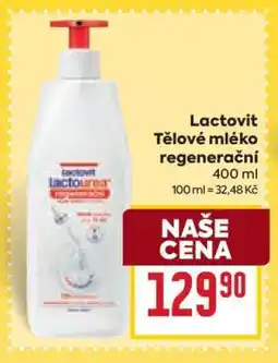 Billa Lactovit Tělové mléko regenerační nabídka