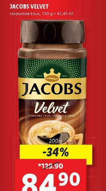 Lidl Jacobs velvet nabídka