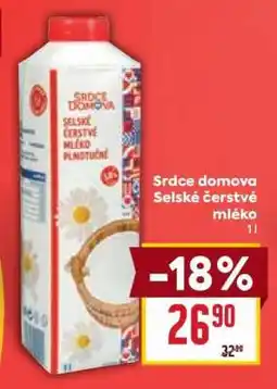 Billa Srdce domova Selské čerstvé mléko nabídka