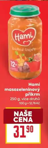 Billa Hami masozeleninový příkrm nabídka