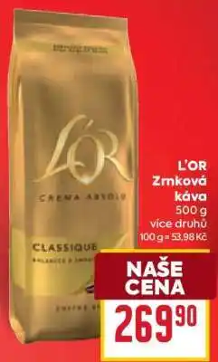 Billa L’OR zrnková káva nabídka
