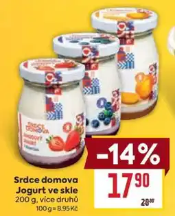 Billa Srdce domova Jogurt ve skle nabídka