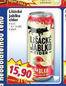 Norma Lišácké jablko cider nabídka