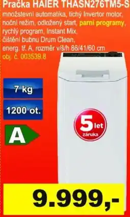 Elektro Spáčil Pračka HAIER THASN276TM5-S nabídka