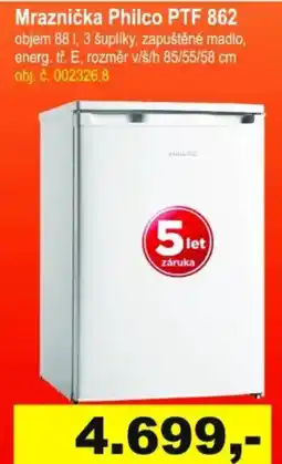 Elektro Spáčil Philco mraznička ptf 862 nabídka
