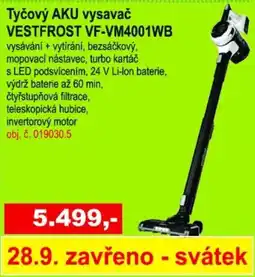 Elektro Spáčil vestfrost tyčový aku vysavač vf-vm4001wb nabídka