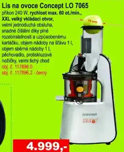 Elektro Spáčil Concept lis na ovoce LO 7065 nabídka