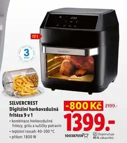 Lidl Silvercrest digitální horkovzdušná fritéza 9 v 1 nabídka