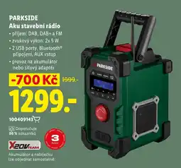 Lidl Parkside aku stavební rádio nabídka