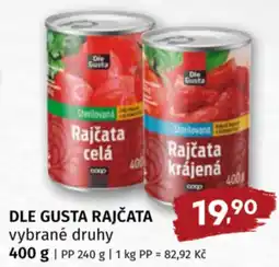 Coop Dle gusta rajčata nabídka