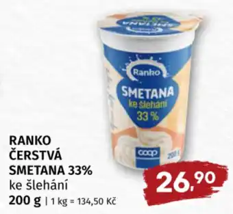 Ranko čerstvá smetana 33% ke šlehání