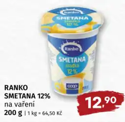 Coop Ranko smetana 12% na vaření nabídka