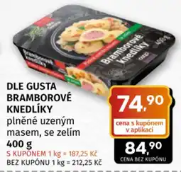 Coop Dle gusta bramborové knedlíky nabídka