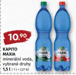 Coop Kapito Maxia minerální voda, vybrané druhy nabídka