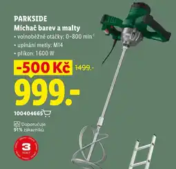Lidl Parkside míchač barev a malty nabídka
