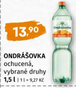 Coop Ondrášovka ochucená, vybrané druhy nabídka