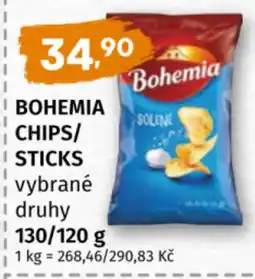 Coop Bohemia chips/sticks vybrané druhy nabídka