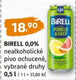 Coop Birell 0,0% nealkoholické pivo ochucené, vybrané druhy nabídka
