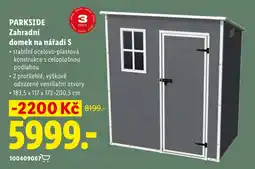 Lidl Parkside zahradní domek na nářadí S nabídka