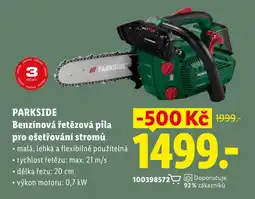 Lidl Parkside benzínová řetězová pila nabídka
