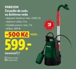Lidl Parkside čerpadlo do sudu na dešťovou vodu nabídka