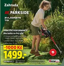 Lidl Parkside aku nůžky na živý plot nabídka