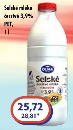 ČEPOS Olma selské čerstvé mléko nabídka