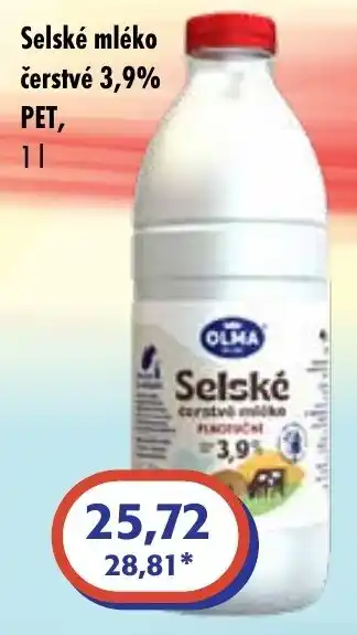 Olma selské čerstvé mléko