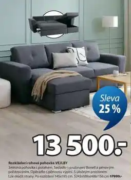 JYSK ROZKLÁDACÍ ROHOVÁ POHOVKA VEJLBY nabídka