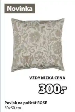 JYSK Povlak na polštář ROSE nabídka