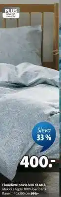 JYSK Flanelové povlečení KLARA nabídka