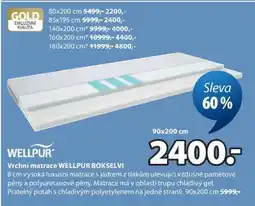 JYSK Vrchní matrace WELLPUR BOKSELVI nabídka
