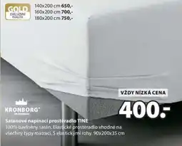 JYSK Saténové napínací prostěradlo TINE nabídka