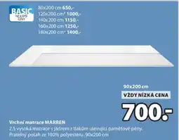 JYSK Vrchní matrace MARREN nabídka
