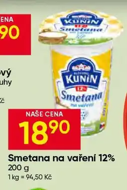 Hruška Smetana na vaření 12% nabídka