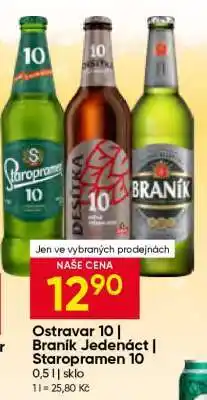 Hruška Ostravar 10 | Braník Jedenáct | Staropramen 10 nabídka