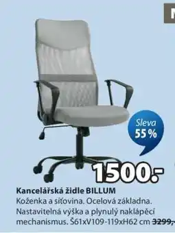 JYSK KANCELÁŘSKÁ ŽIDLE BILLUM nabídka