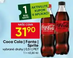 Hruška Coca-Cola, Fanta, Sprite nabídka