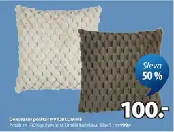 JYSK Dekorační polštář HVIDBLOMME nabídka