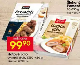 Hruška Hotové jídlo nabídka