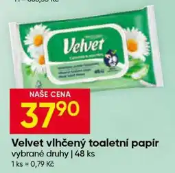 Hruška Velvet VLHČENÝ TOALETNÍ PAPÍR nabídka