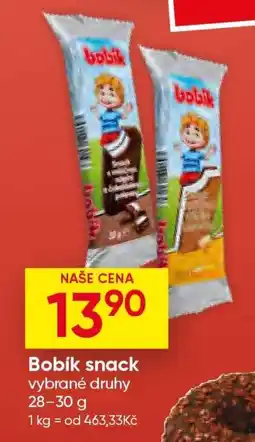 Hruška Bobík snack nabídka