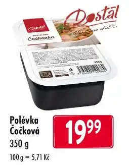Qanto Dostál polévka čočková nabídka