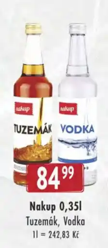 Qanto Nakup Tuzemák Vodka nabídka