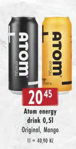 Qanto Atom energy drink nabídka