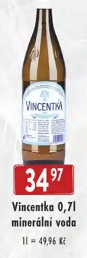 Qanto Vincentka minerální voda nabídka