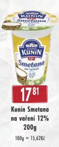 Qanto Kunín Smetana na vaření 12% nabídka