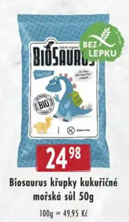 Qanto Biosaurus křupky kukuřičné mořská sůl nabídka
