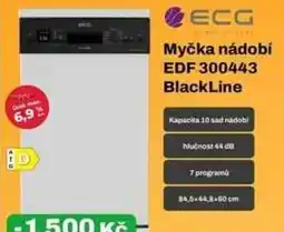 Expert Ecg myčka nádobí edf 300443 blackline nabídka