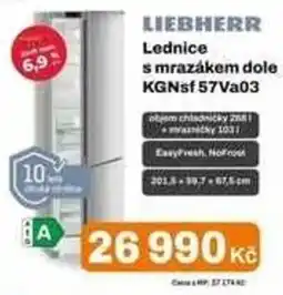 Expert Liebherr lednice s mrazákem dole kgnsf 57va03 nabídka